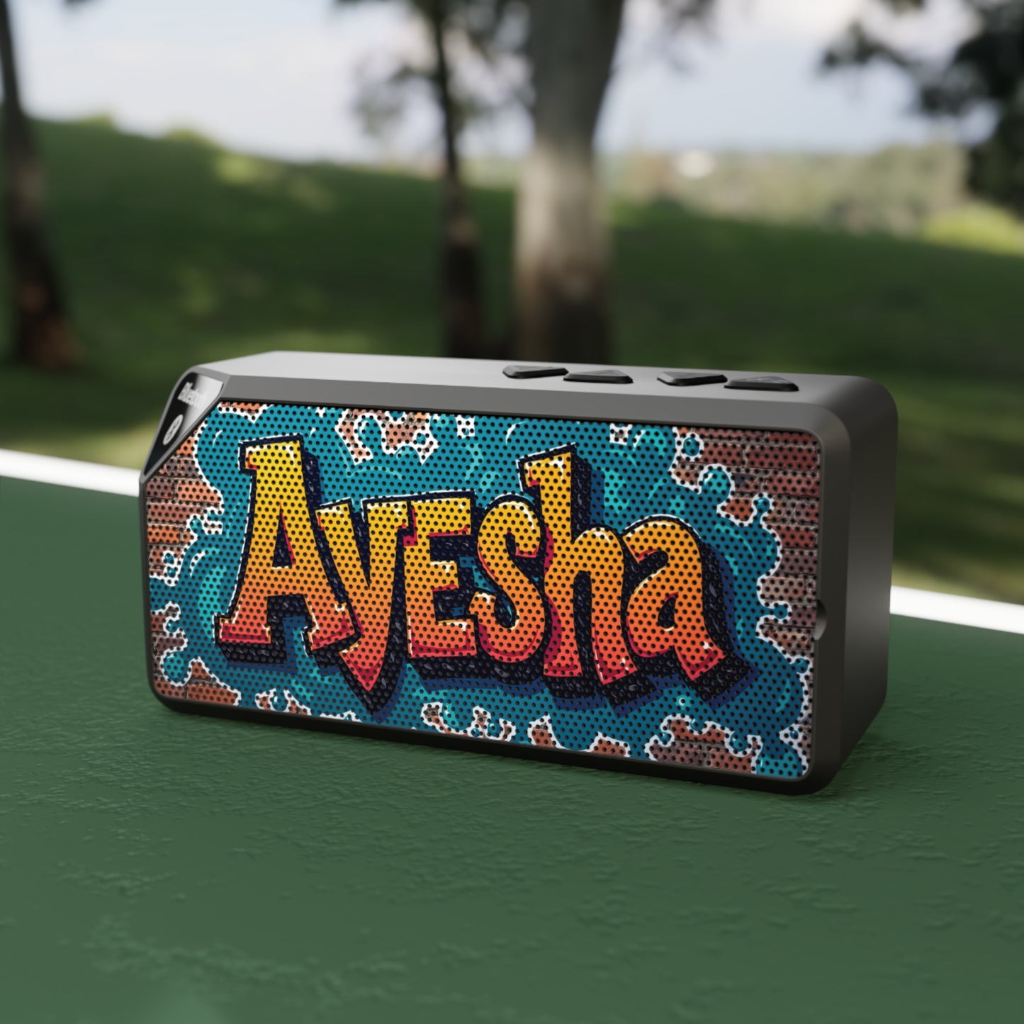 Bluetooth Speaker — Custom Graffiti Name Design (Ayesha)