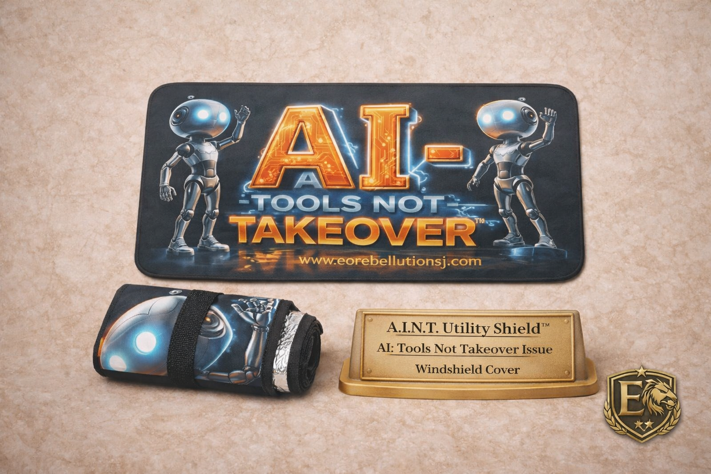 A.I.N.T. Utility Shield™ — AI: Tools Not Takeover Windshield Cover