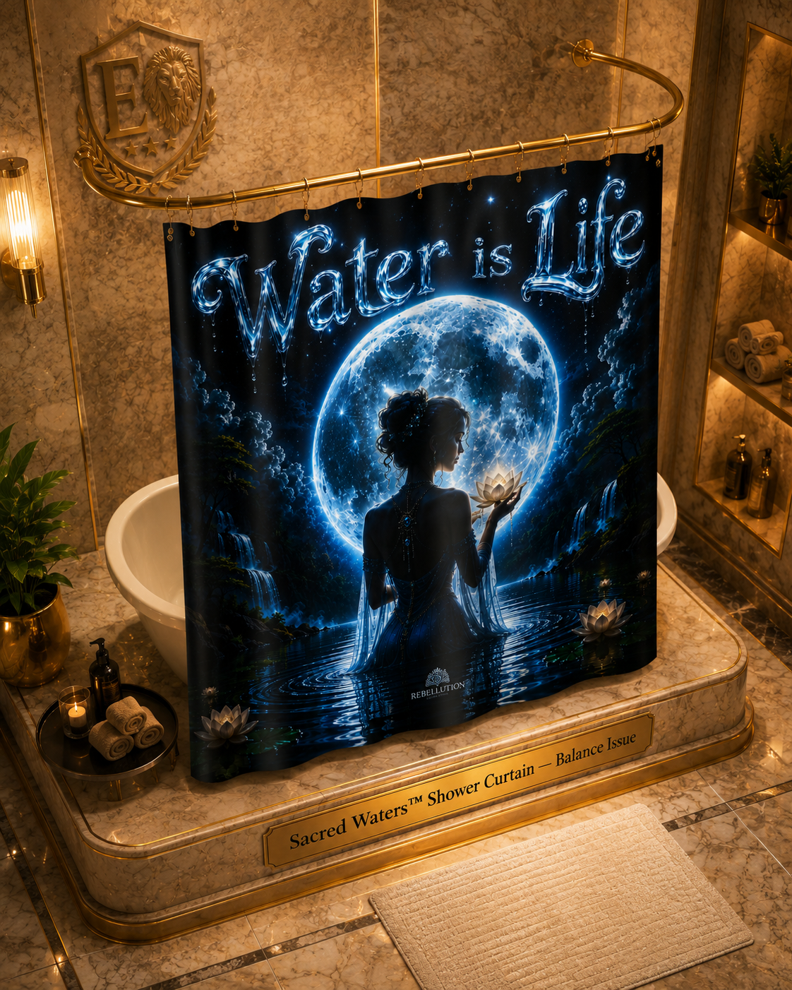 Sacred Waters™ Shower Curtain