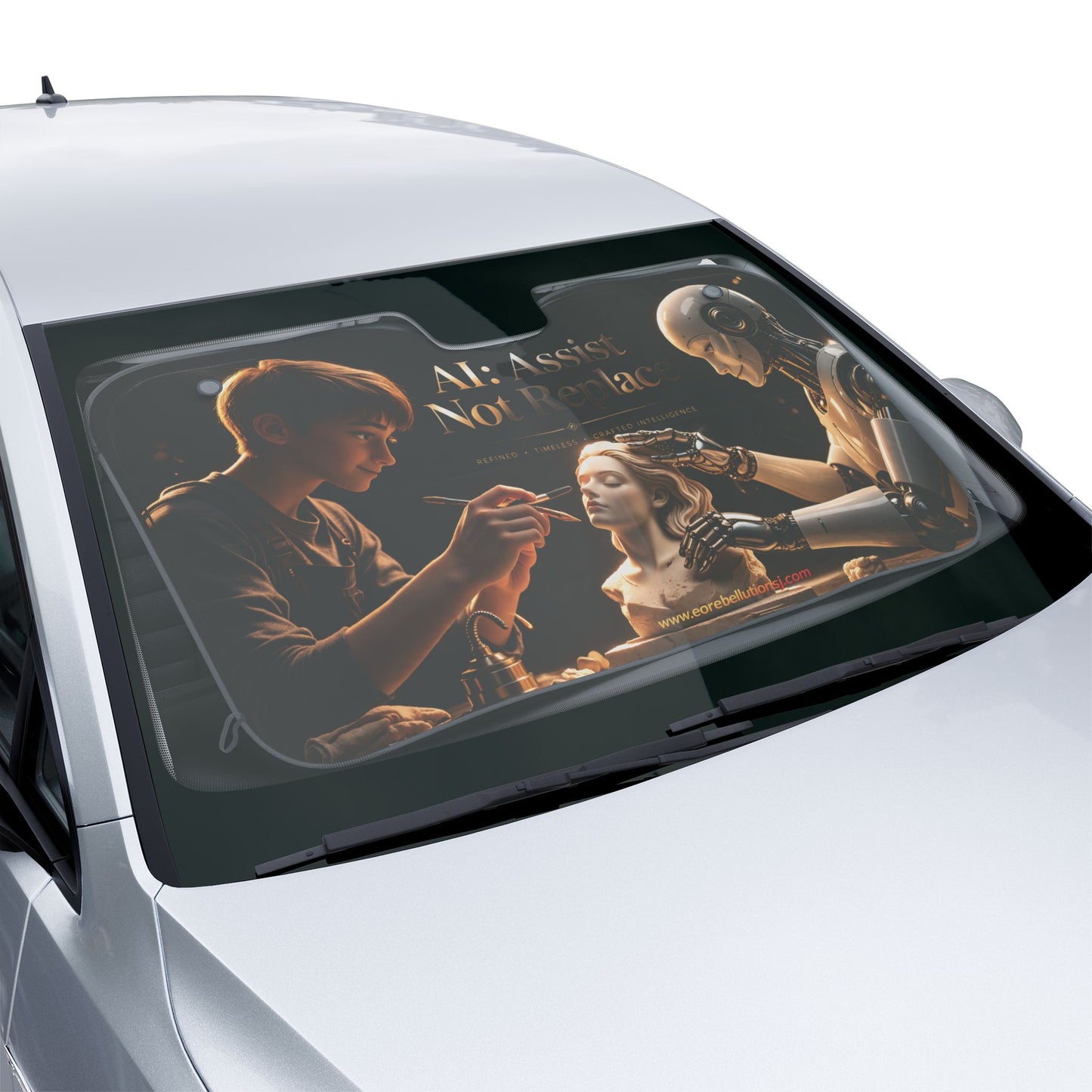 A.I.N.T. Utility Shield™ — AI: Assist Not Replace Windshield Cover