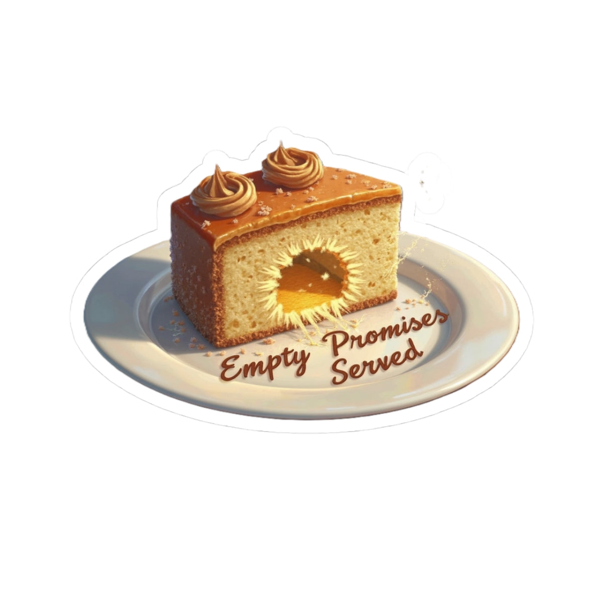 The Hollow Truth Stickers — "Empty Promises Served"