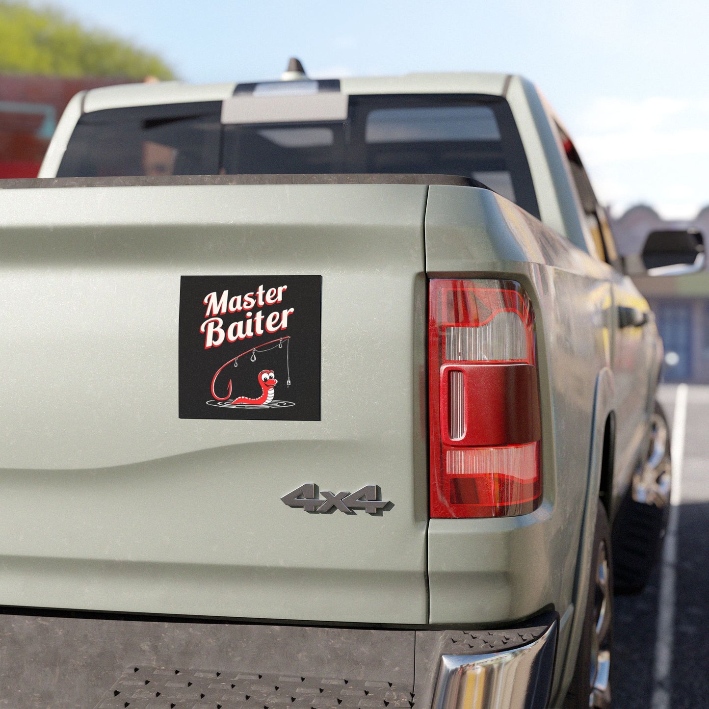 The Patient Angler Car Magnet — "Master Baiter"
