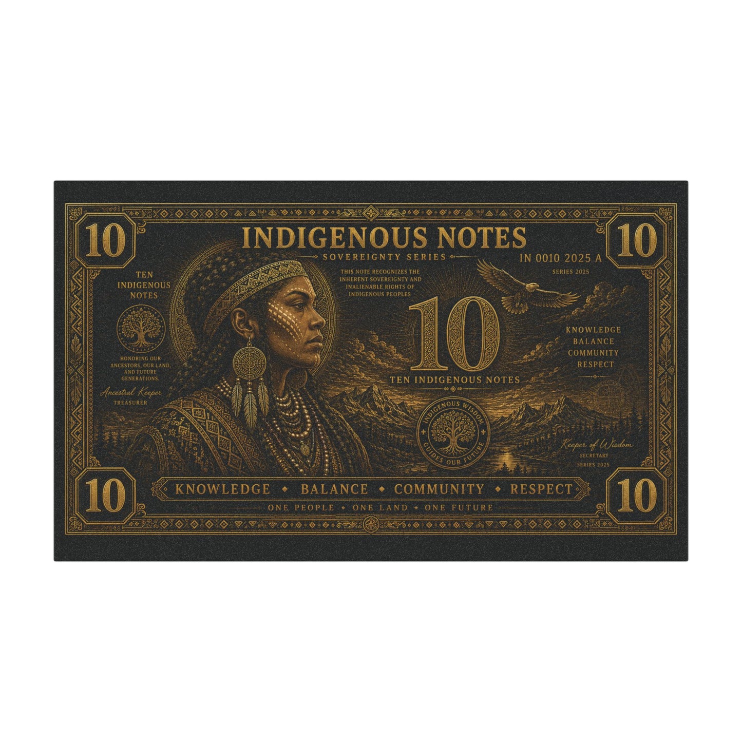 Indigenous Notes 10 Car Magnet – Native Heritage Art Vehicle Decal