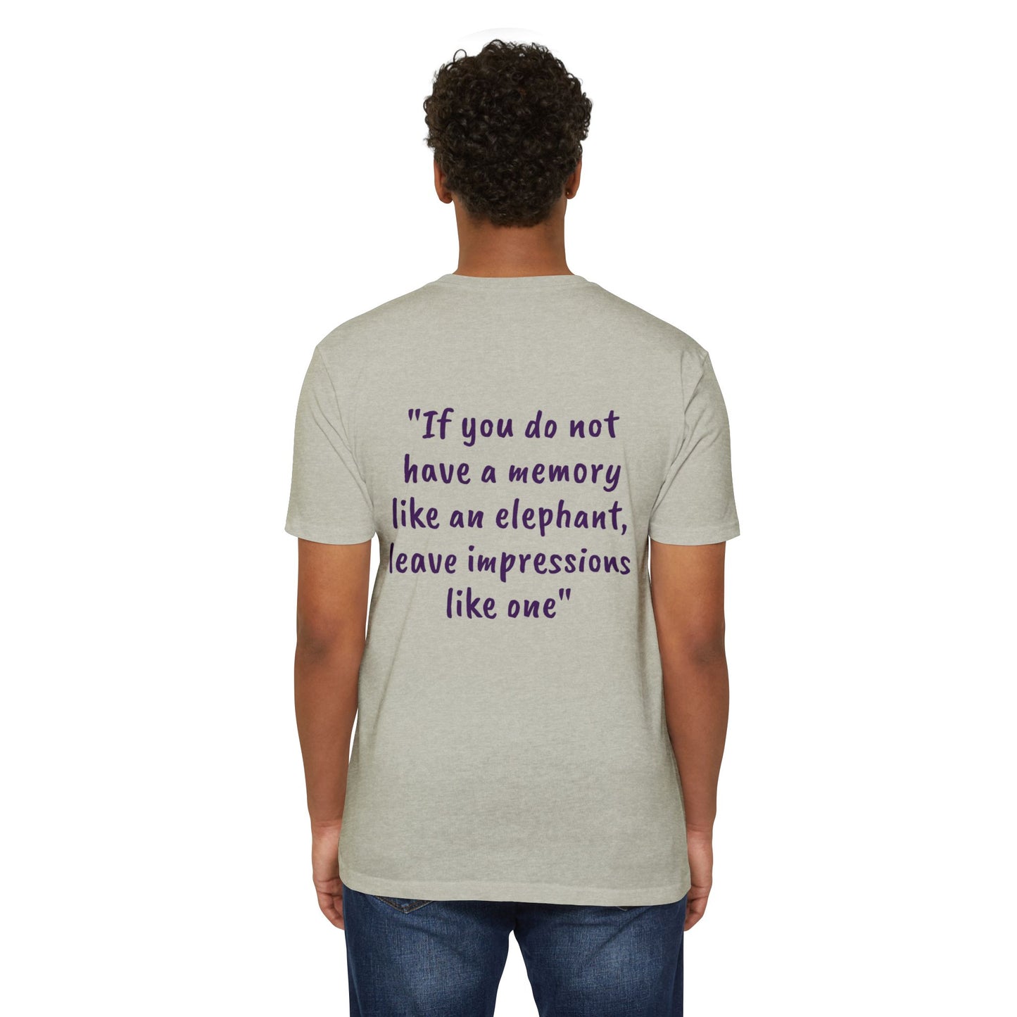 Elephant Graphic T-Shirt — 'Leave Impressions Like One' Inspirational Tee