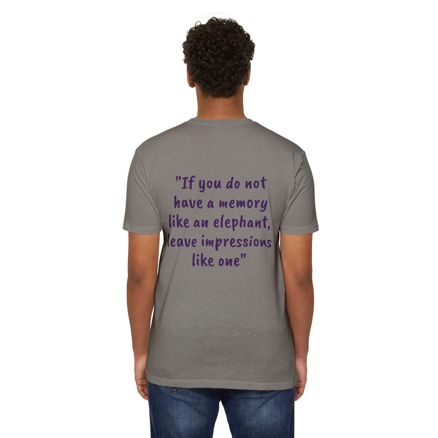 Elephant Graphic T-Shirt — 'Leave Impressions Like One' Inspirational Tee
