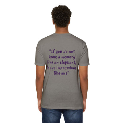 Elephant Graphic T-Shirt — 'Leave Impressions Like One' Inspirational Tee