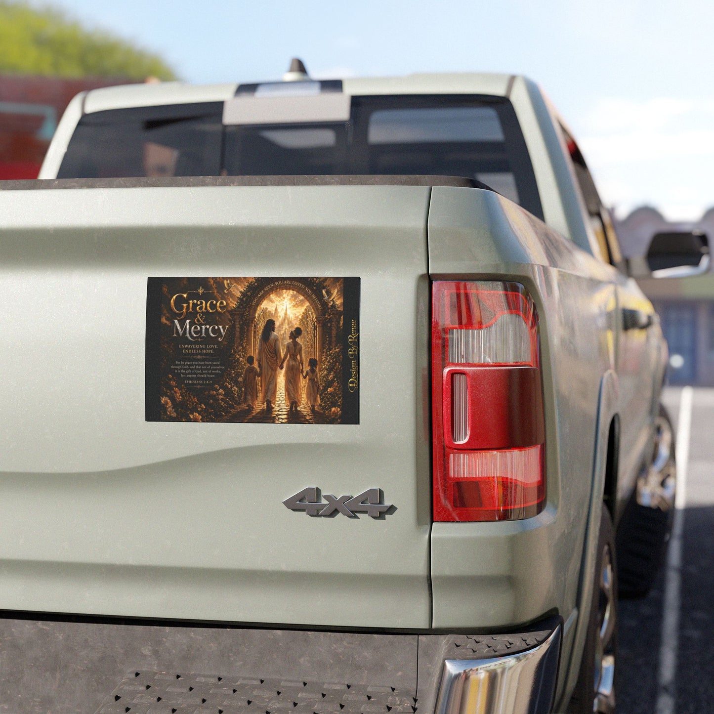 Grace & Mercy Car Magnet — Christian Faith Inspirational Vehicle Decor