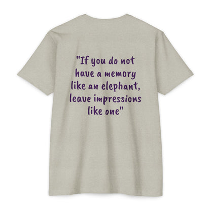 Elephant Graphic T-Shirt — 'Leave Impressions Like One' Inspirational Tee