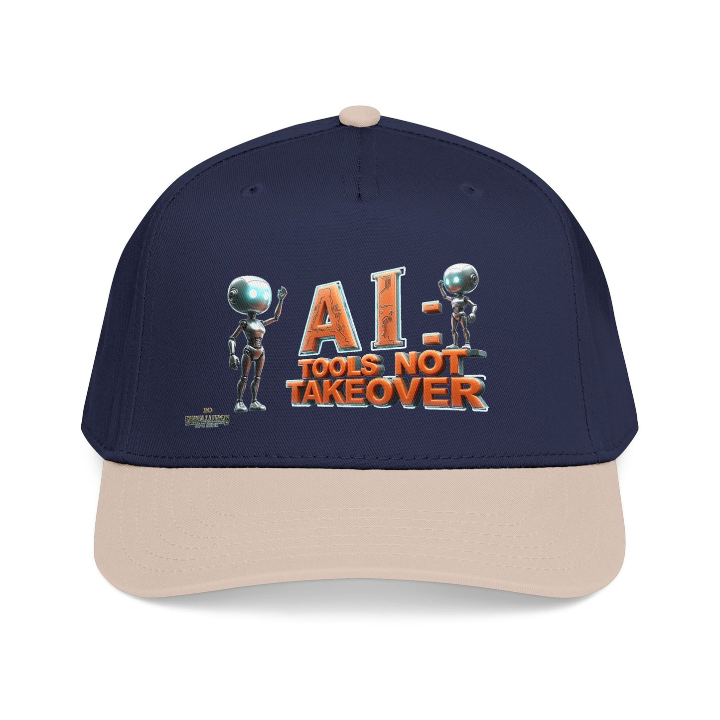 Baseball Cap — "AI: Tools Not Takeover" Retro Robot Embroidered Hat