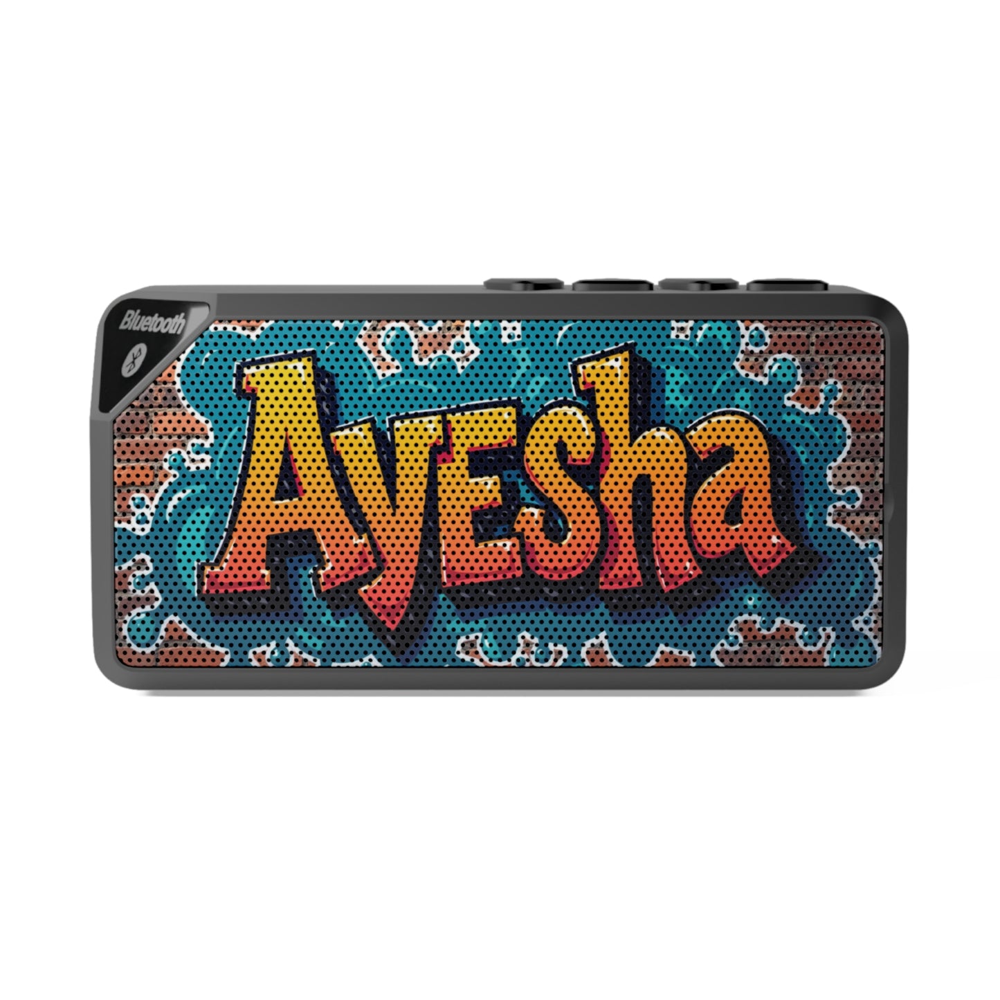 Bluetooth Speaker — Custom Graffiti Name Design (Ayesha)