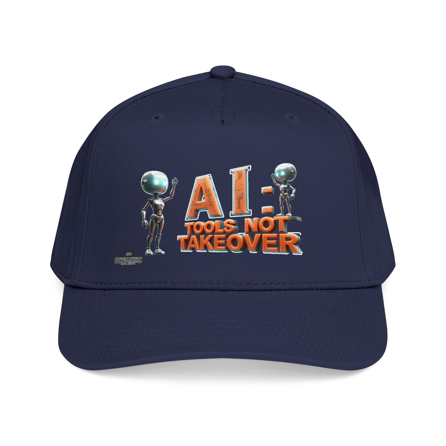 Baseball Cap — "AI: Tools Not Takeover" Retro Robot Embroidered Hat