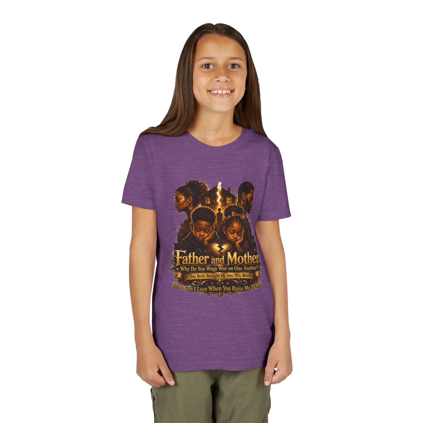 Father and Mother Youth Tee — Inspirational Family Love Kids T-Shirt