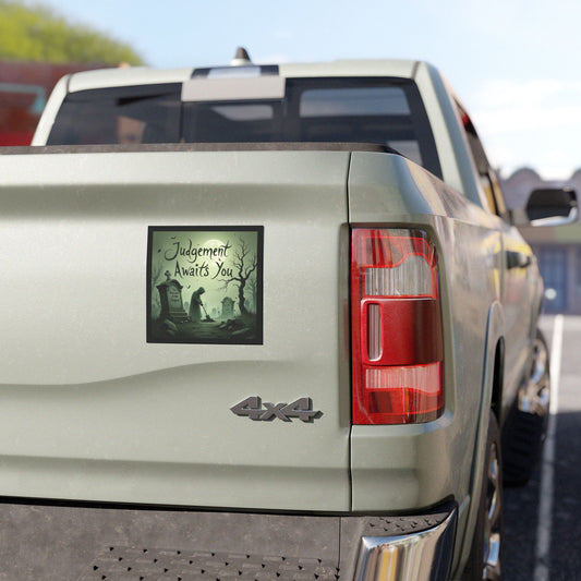 The Harvester's Work Car Magnet — "Judgment Awaits You"