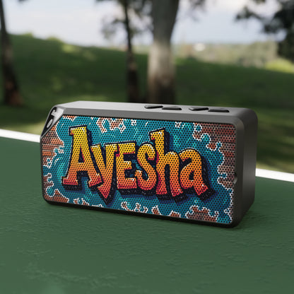 Bluetooth Speaker — Custom Graffiti Name Design (Ayesha)
