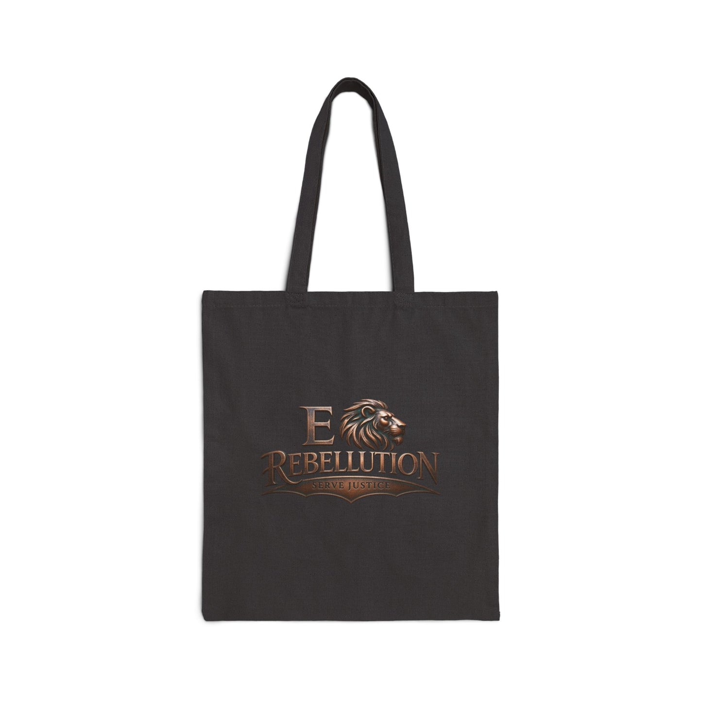 Rebellion Lion Cotton Tote Bag — Vintage Savanna Logo Eco Shopper