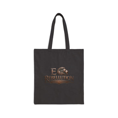 Rebellion Lion Cotton Tote Bag — Vintage Savanna Logo Eco Shopper