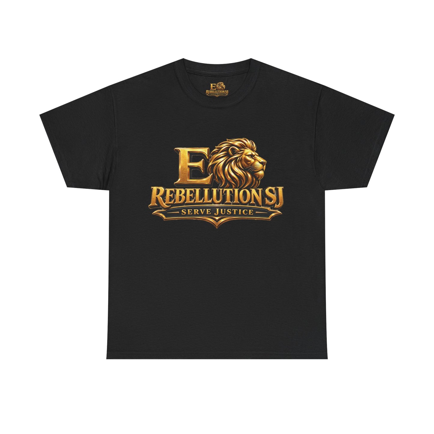 RebellionSJ Lion Logo T-Shirt — “Serve Justice” Graphic Tee