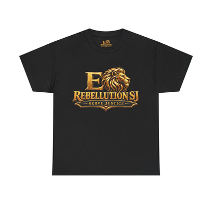 RebellionSJ Lion Logo T-Shirt — “Serve Justice” Graphic Tee
