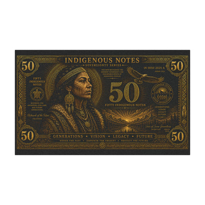 Indigenous Notes 50 Design Car Magnet — Native Heritage Money Art
