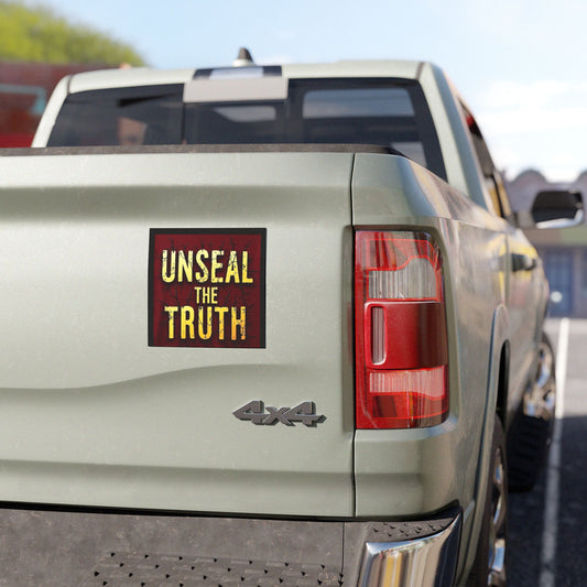 Unseal The Truth Car Magnet Distressed Bold Statement