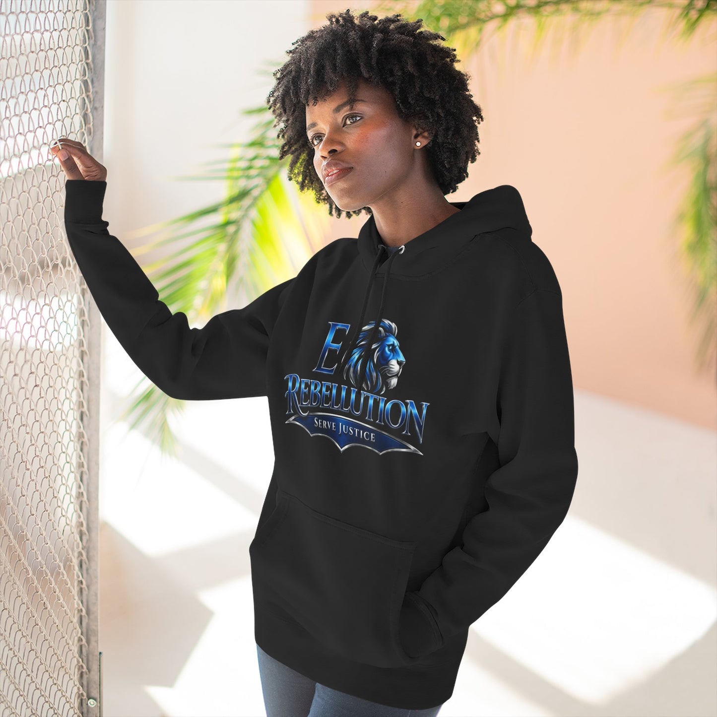 Rebellion Lion Hoodie — Serve Justice Graphic Pullover