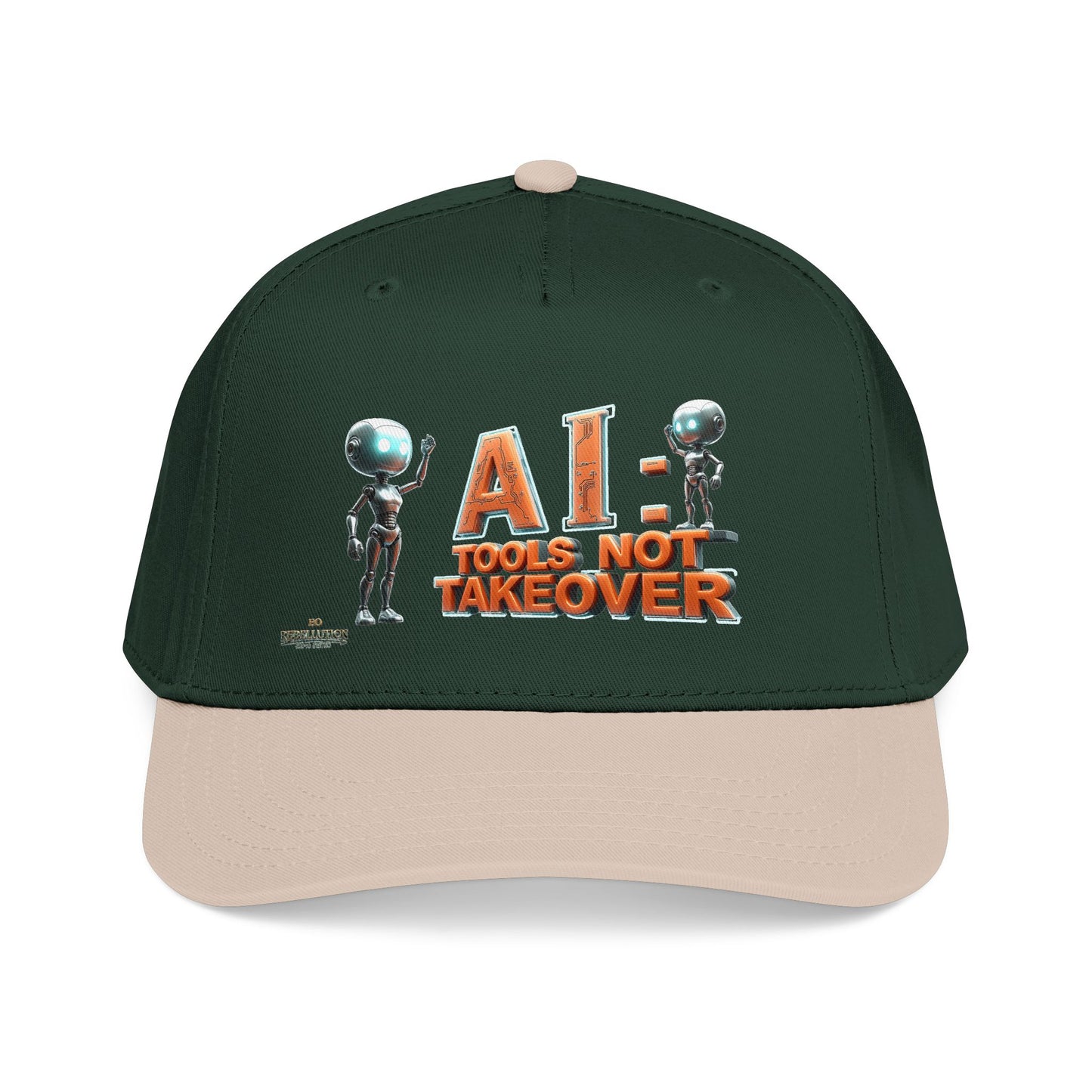 Baseball Cap — "AI: Tools Not Takeover" Retro Robot Embroidered Hat