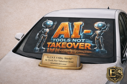 A.I.N.T. Utility Shield™ — AI: Tools Not Takeover Windshield Cover