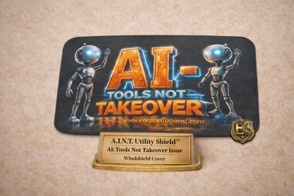 A.I.N.T. Utility Shield™ — AI: Tools Not Takeover Windshield Cover