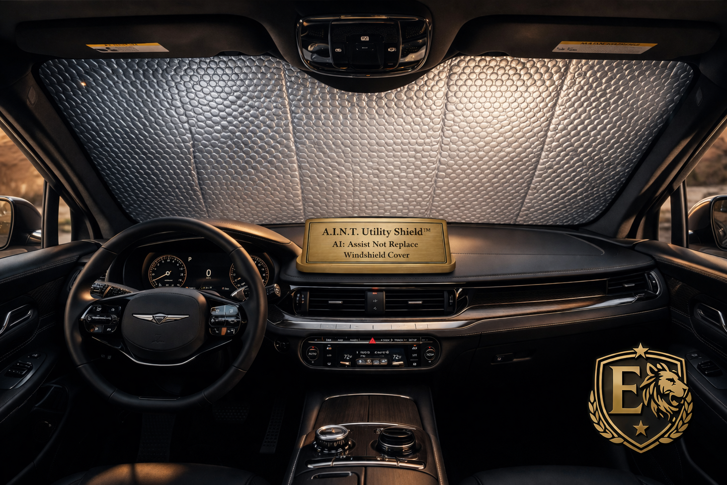 A.I.N.T. Utility Shield™ — AI: Assist Not Replace Windshield Cover