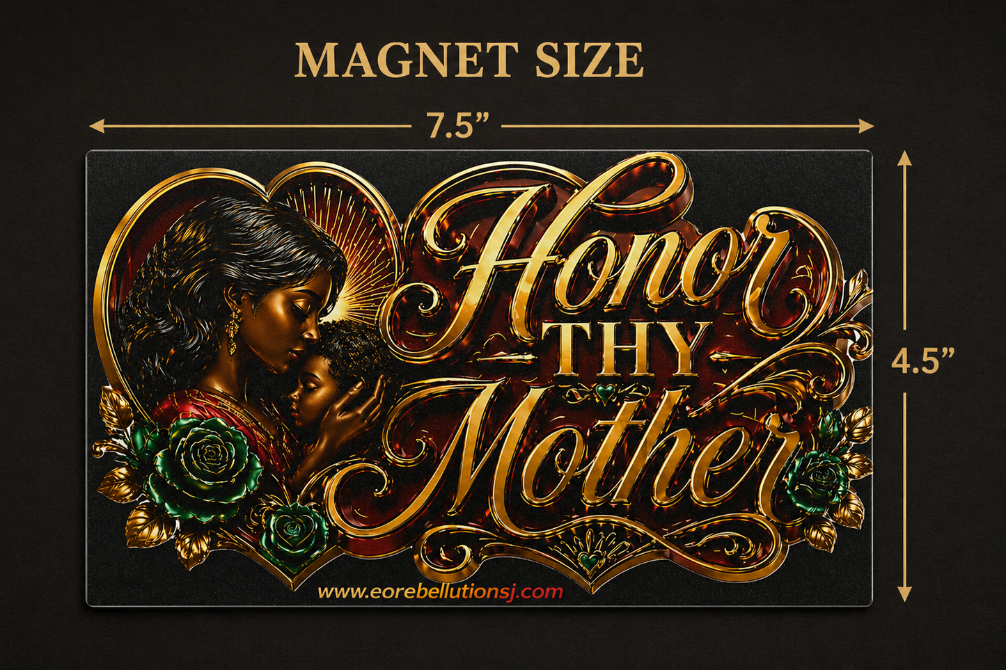 Honor Thy Mother™ Luxury Tribute Magnet — Maternal Authority Issue