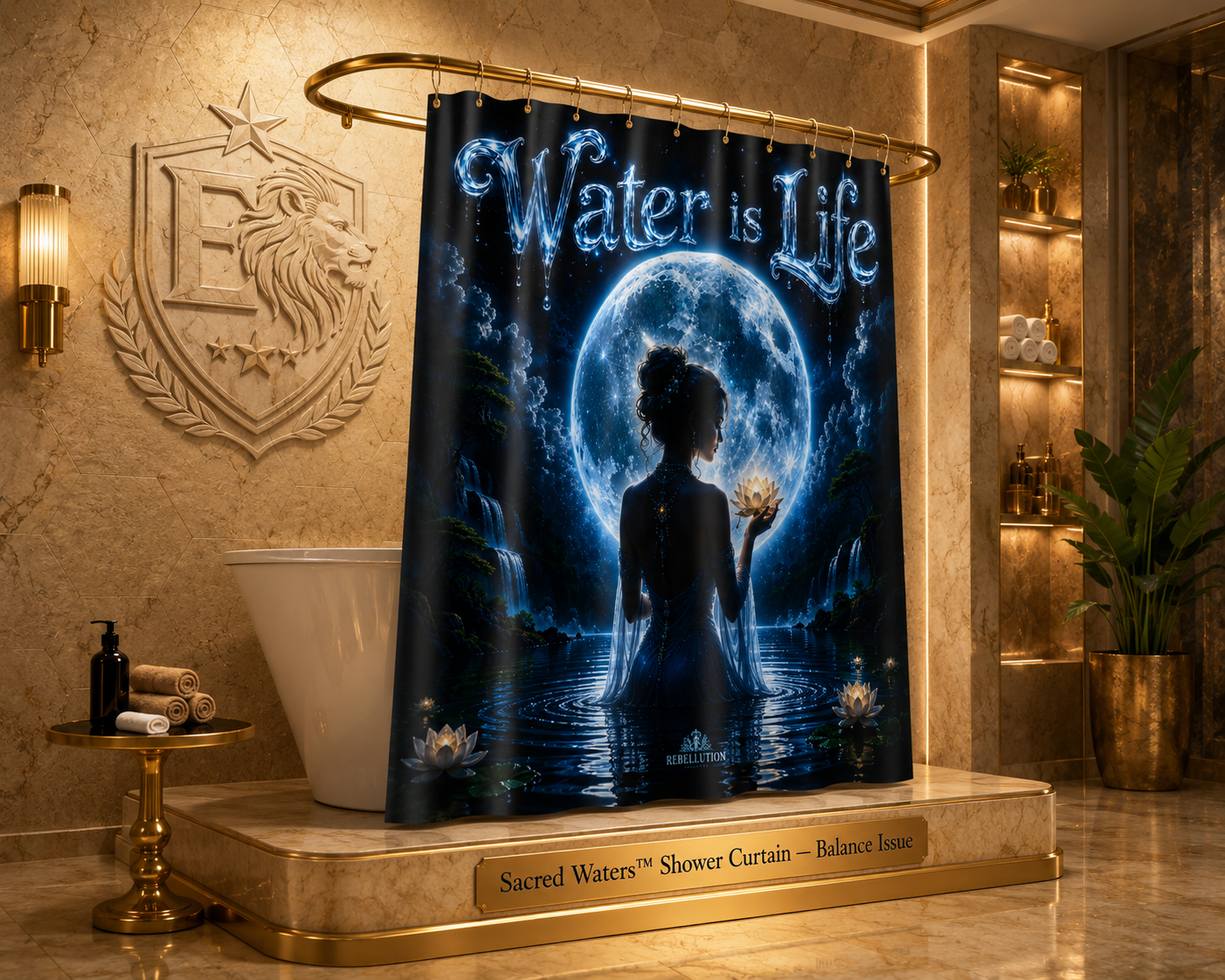 Sacred Waters™ Shower Curtain — Balance Issue