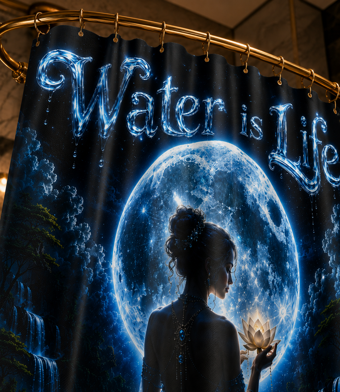 Sacred Waters™ Shower Curtain — Balance Issue