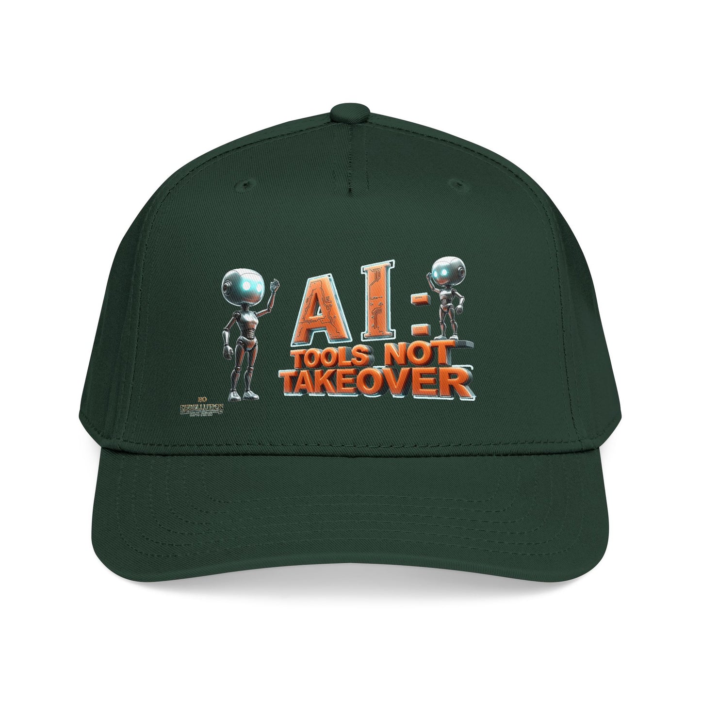 Baseball Cap — "AI: Tools Not Takeover" Retro Robot Embroidered Hat