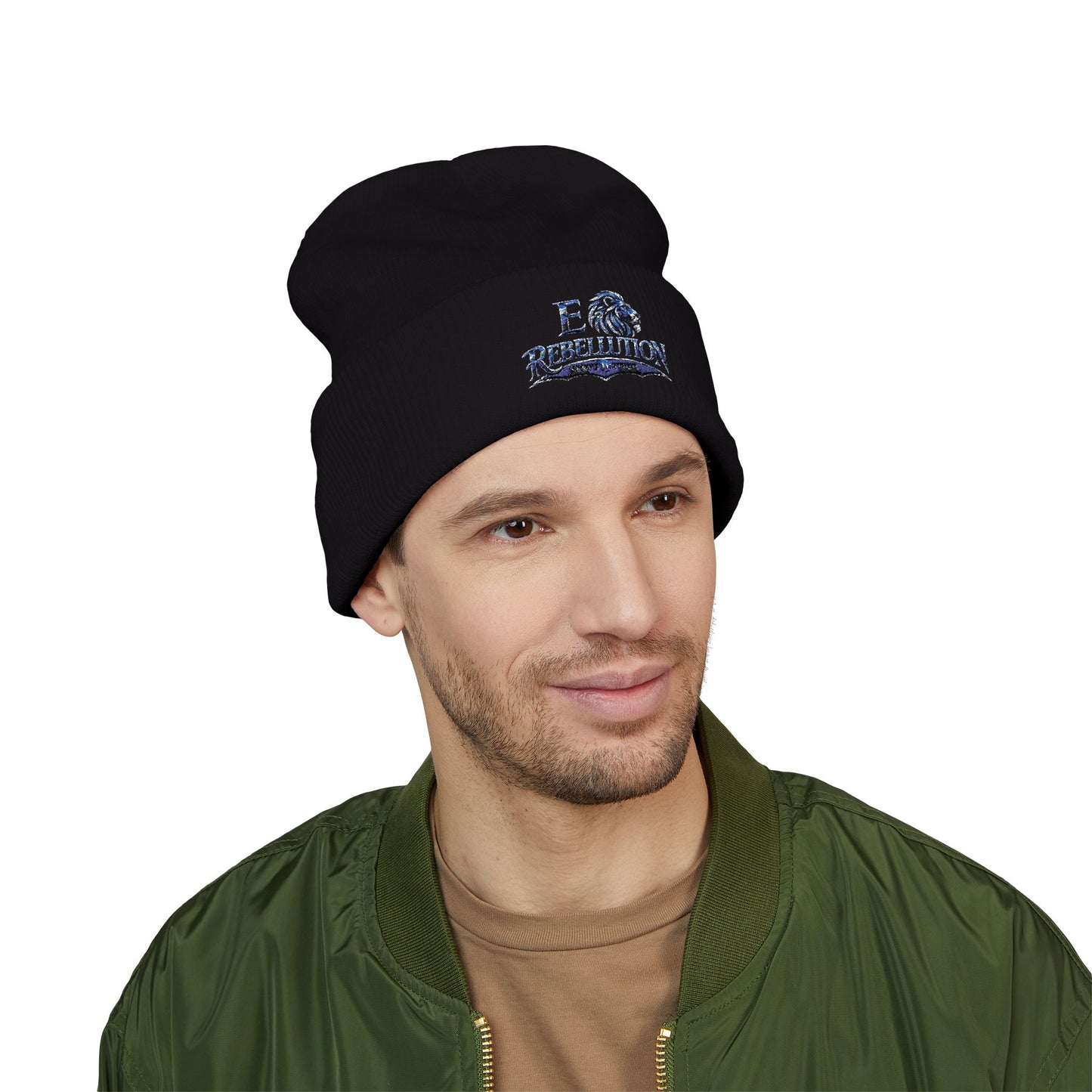Rebellion Wave Embroidered Cuffed Beanie