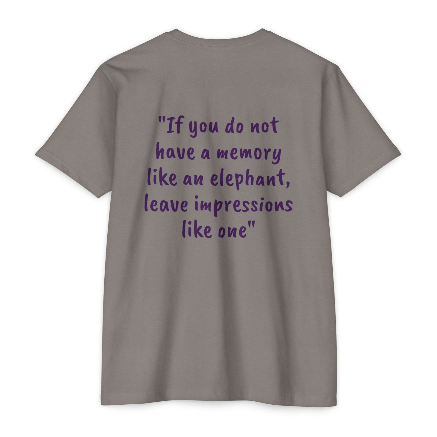 Elephant Graphic T-Shirt — 'Leave Impressions Like One' Inspirational Tee