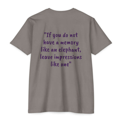 Elephant Graphic T-Shirt — 'Leave Impressions Like One' Inspirational Tee