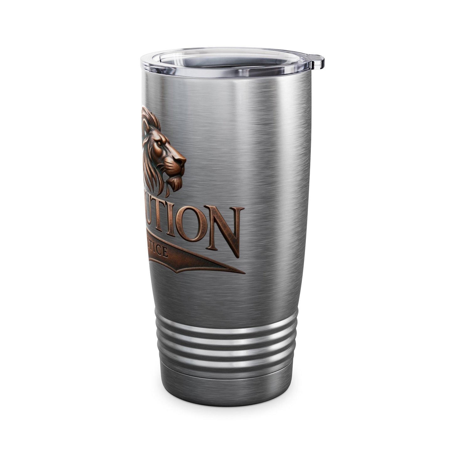 Rebellution Lion Emblem 20oz Tumbler — 'Serve Justice' Insulated Travel Mug