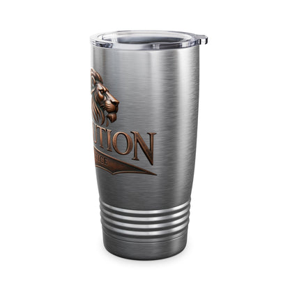Rebellution Lion Emblem 20oz Tumbler — 'Serve Justice' Insulated Travel Mug