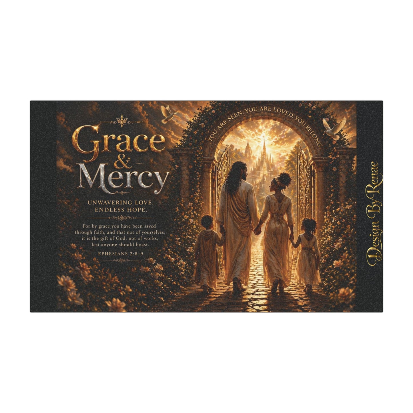 Grace & Mercy Car Magnet — Christian Faith Inspirational Vehicle Decor