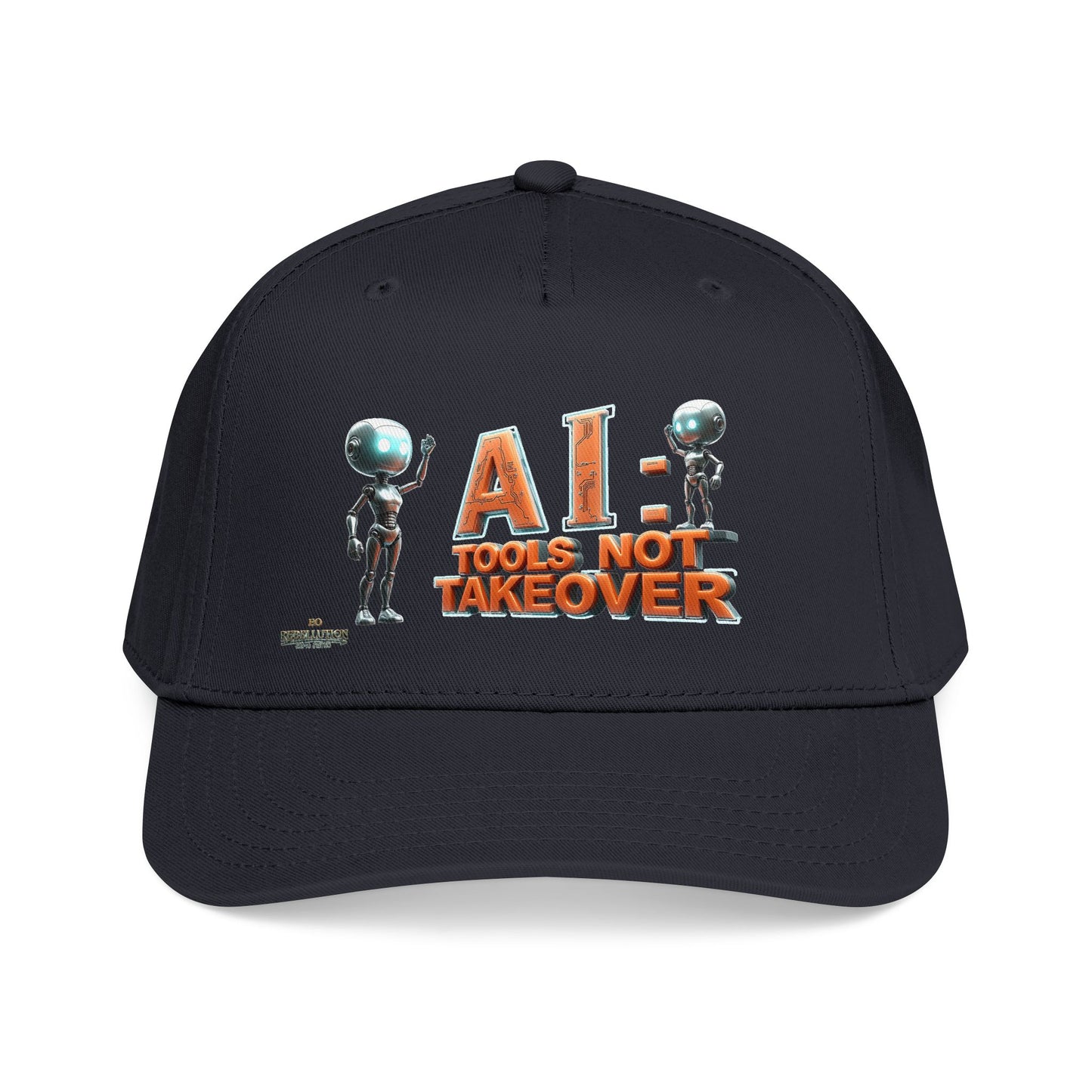 Baseball Cap — "AI: Tools Not Takeover" Retro Robot Embroidered Hat