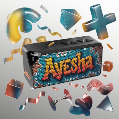 Bluetooth Speaker — Custom Graffiti Name Design (Ayesha)