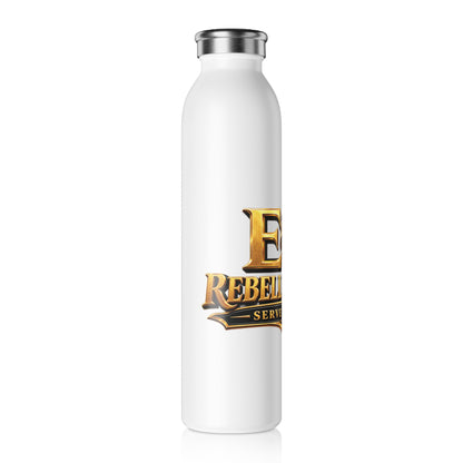 Lion Crest Slim Water Bottle — "Rebelution: Serve Justice" Stainless Steel Insulated Bottle
