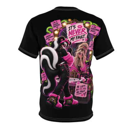 Copy of Graphic Tee — 'Girl Bye' Neon Skunk Skate Punk All-Over Print