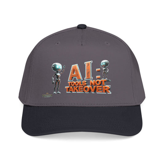 Baseball Cap — "AI: Tools Not Takeover" Retro Robot Embroidered Hat
