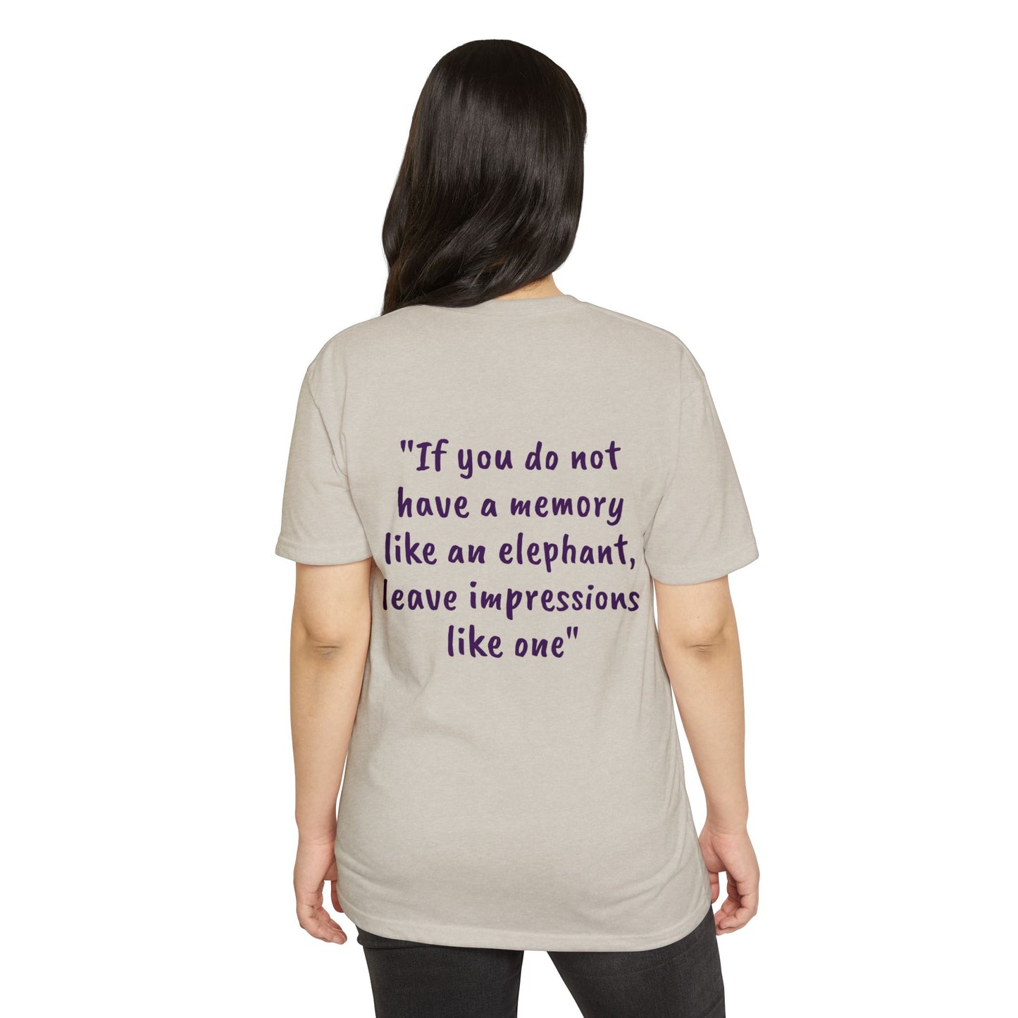 Elephant Graphic T-Shirt — 'Leave Impressions Like One' Inspirational Tee