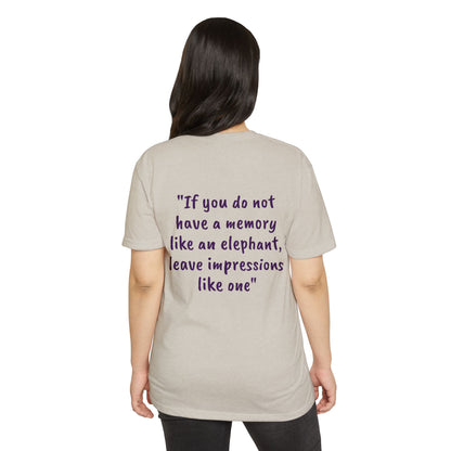 Elephant Graphic T-Shirt — 'Leave Impressions Like One' Inspirational Tee