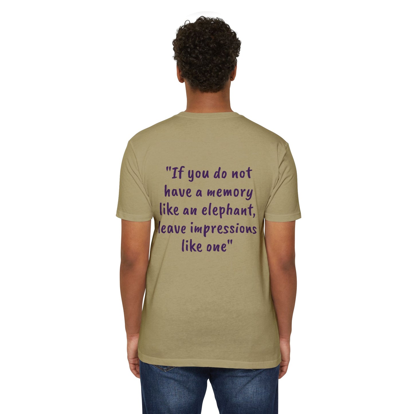 Elephant Graphic T-Shirt — 'Leave Impressions Like One' Inspirational Tee