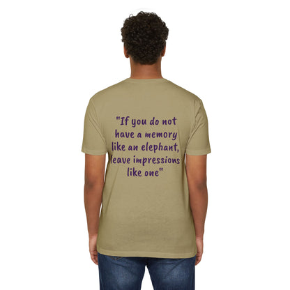 Elephant Graphic T-Shirt — 'Leave Impressions Like One' Inspirational Tee
