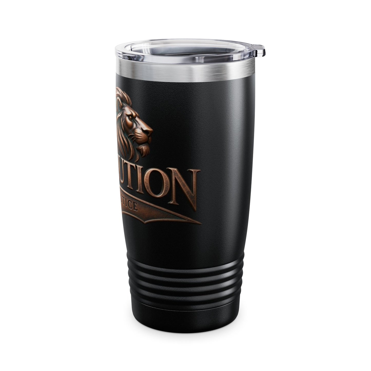 Rebellution Lion Emblem 20oz Tumbler — 'Serve Justice' Insulated Travel Mug