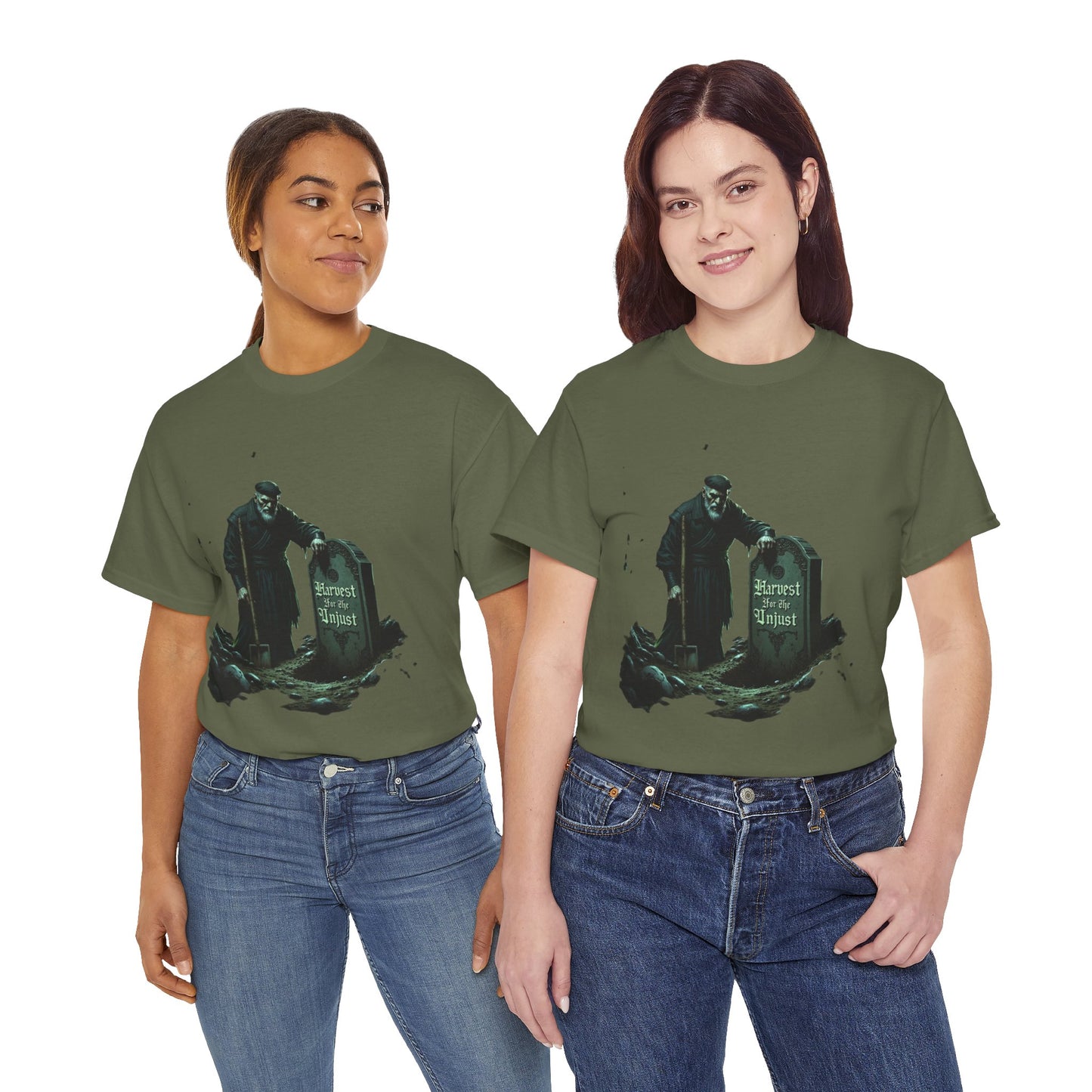 Harvest For The UnJust Unisex Heavy Cotton Tee
